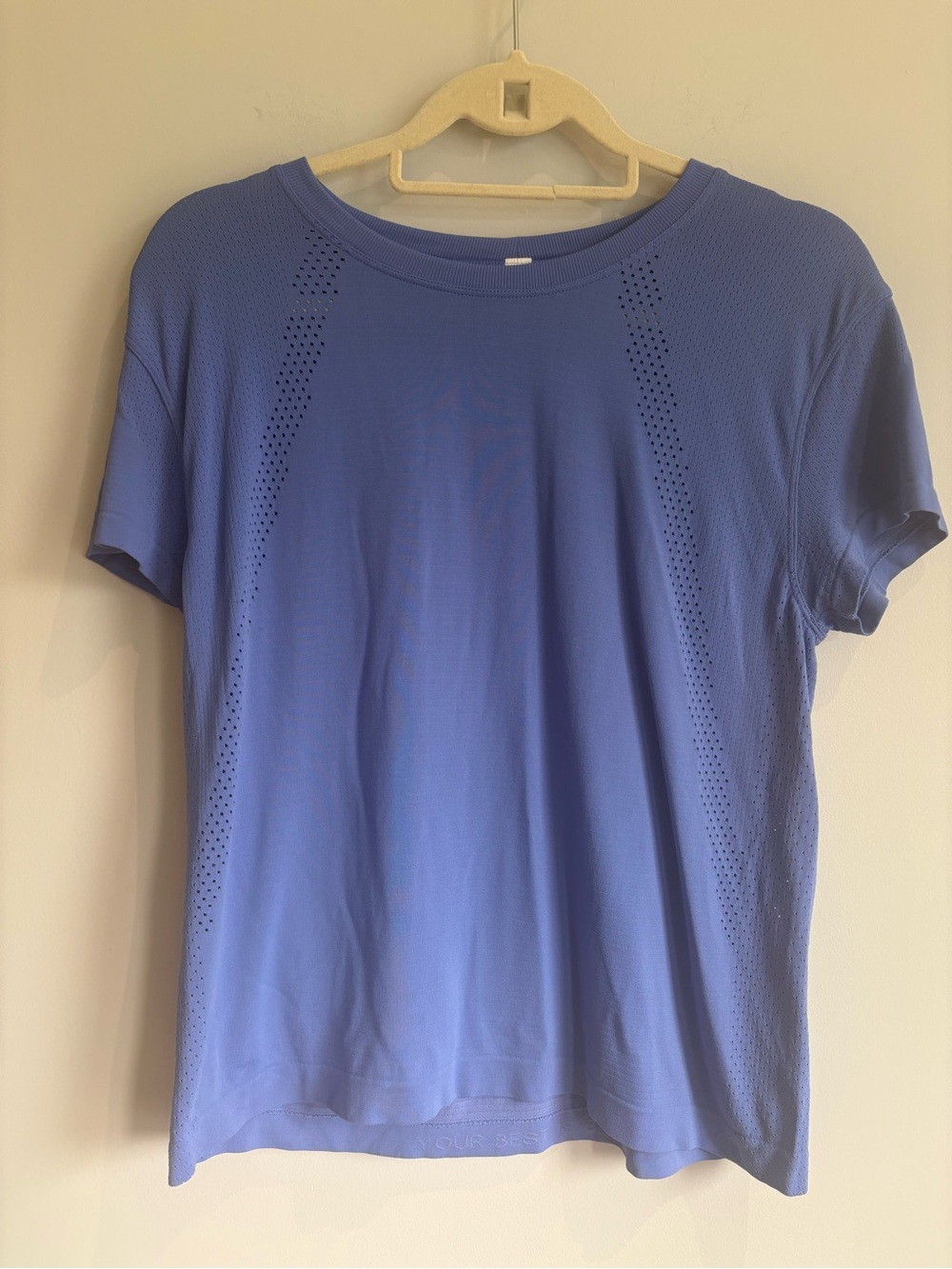 lululemon athletica Short Sleeve Perforated Tee in Periwinkle Blue